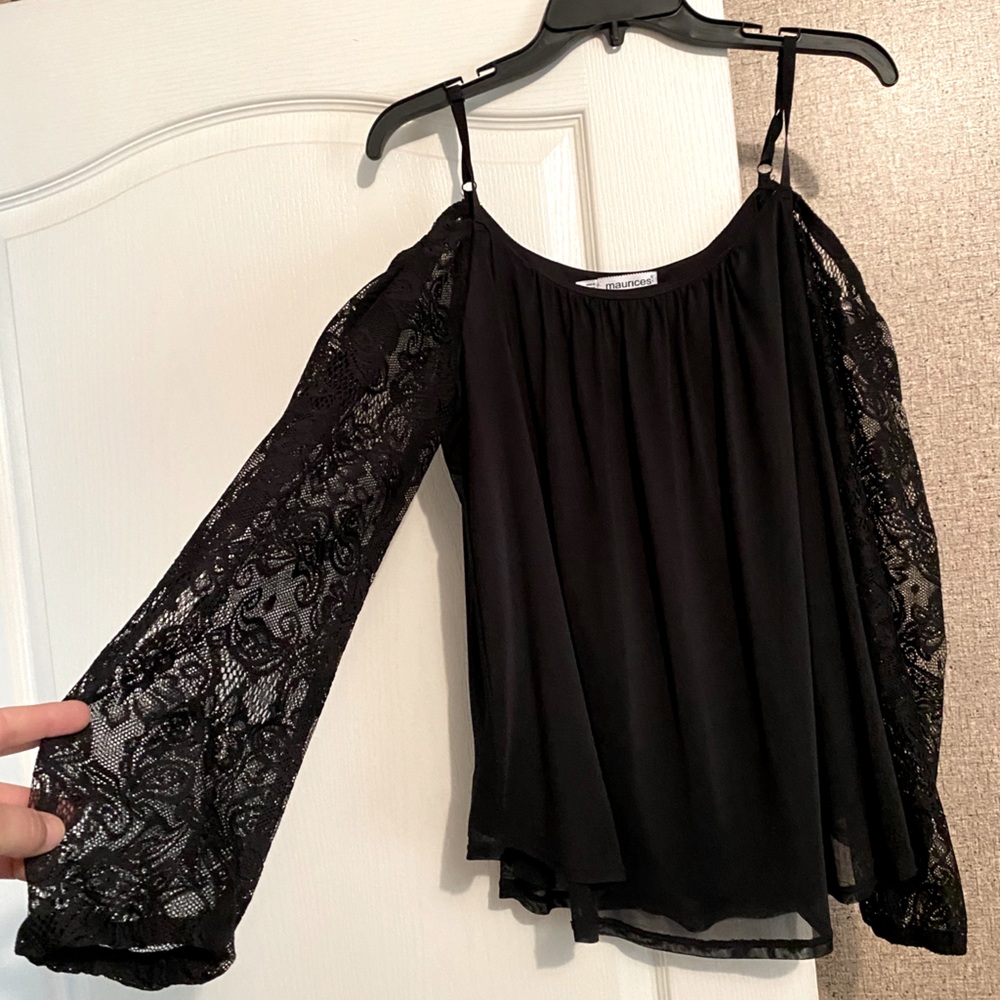 Maurices cold shoulder, lace sleeve